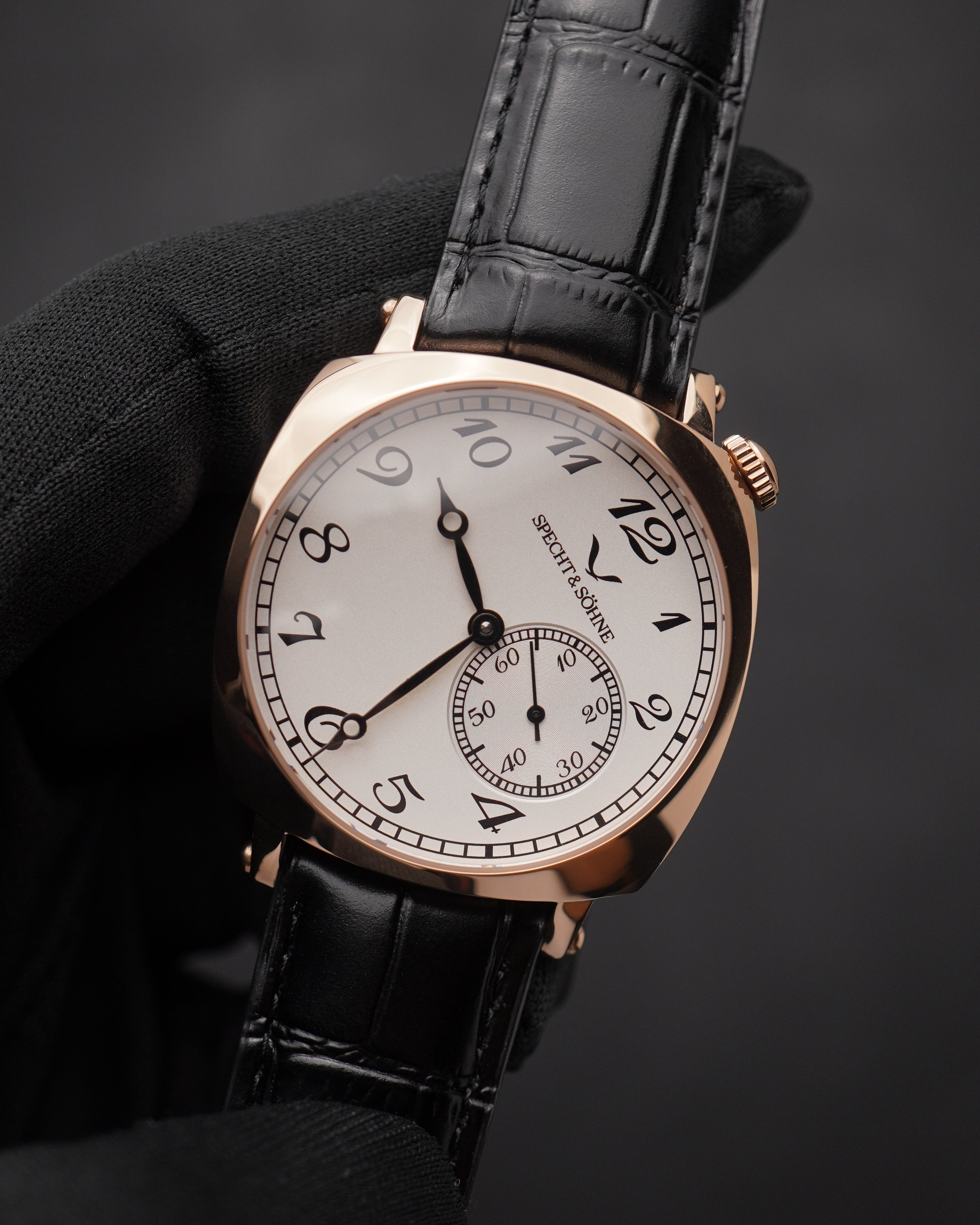 Specht & Söhne SP2645A5 Automático — Automático Seagull 38mm, pulseira de couro, vista 2
