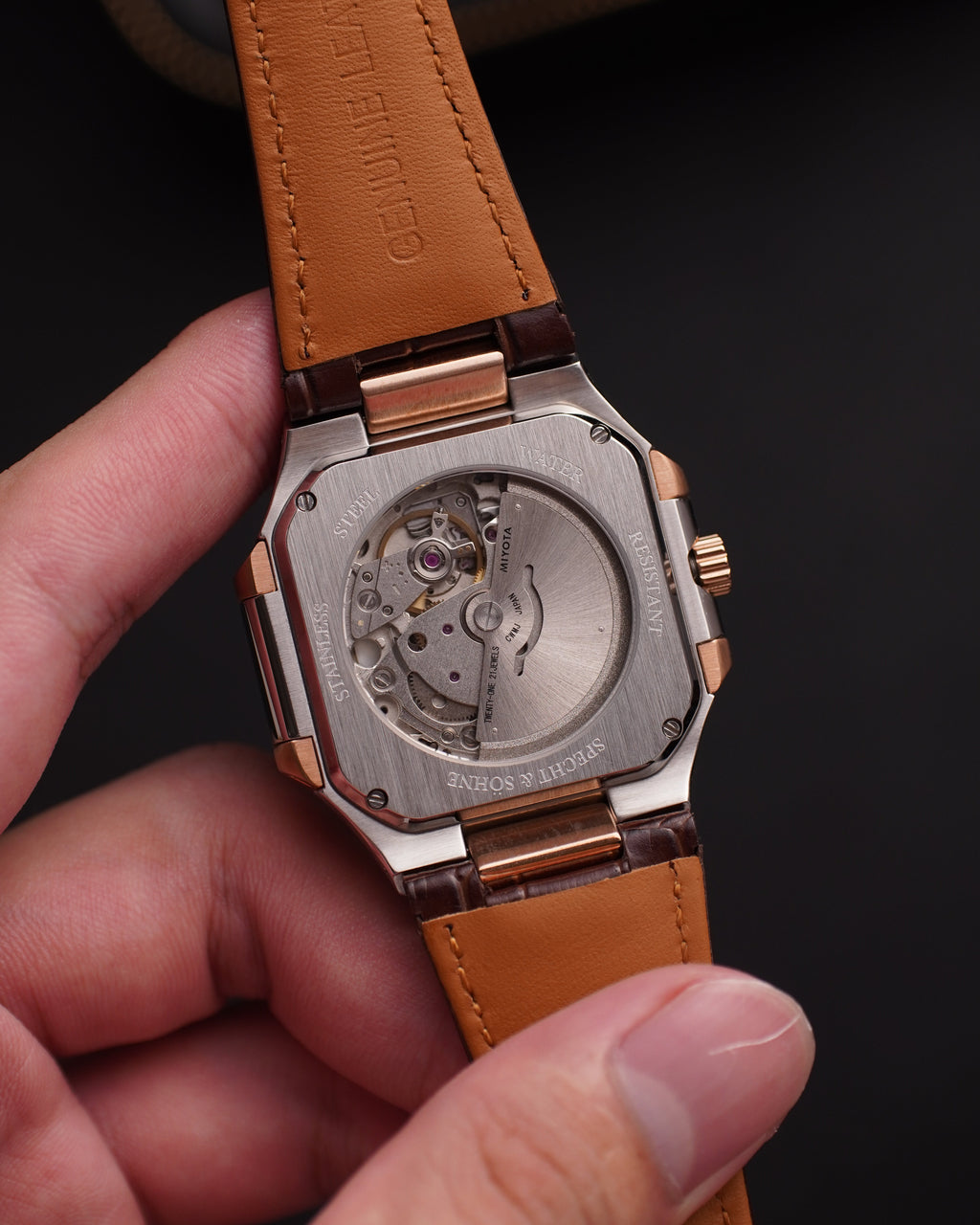 Specht & Söhne SP0028A7-L Automático — Esportivo 41mm, pulseira de couro, vista 6