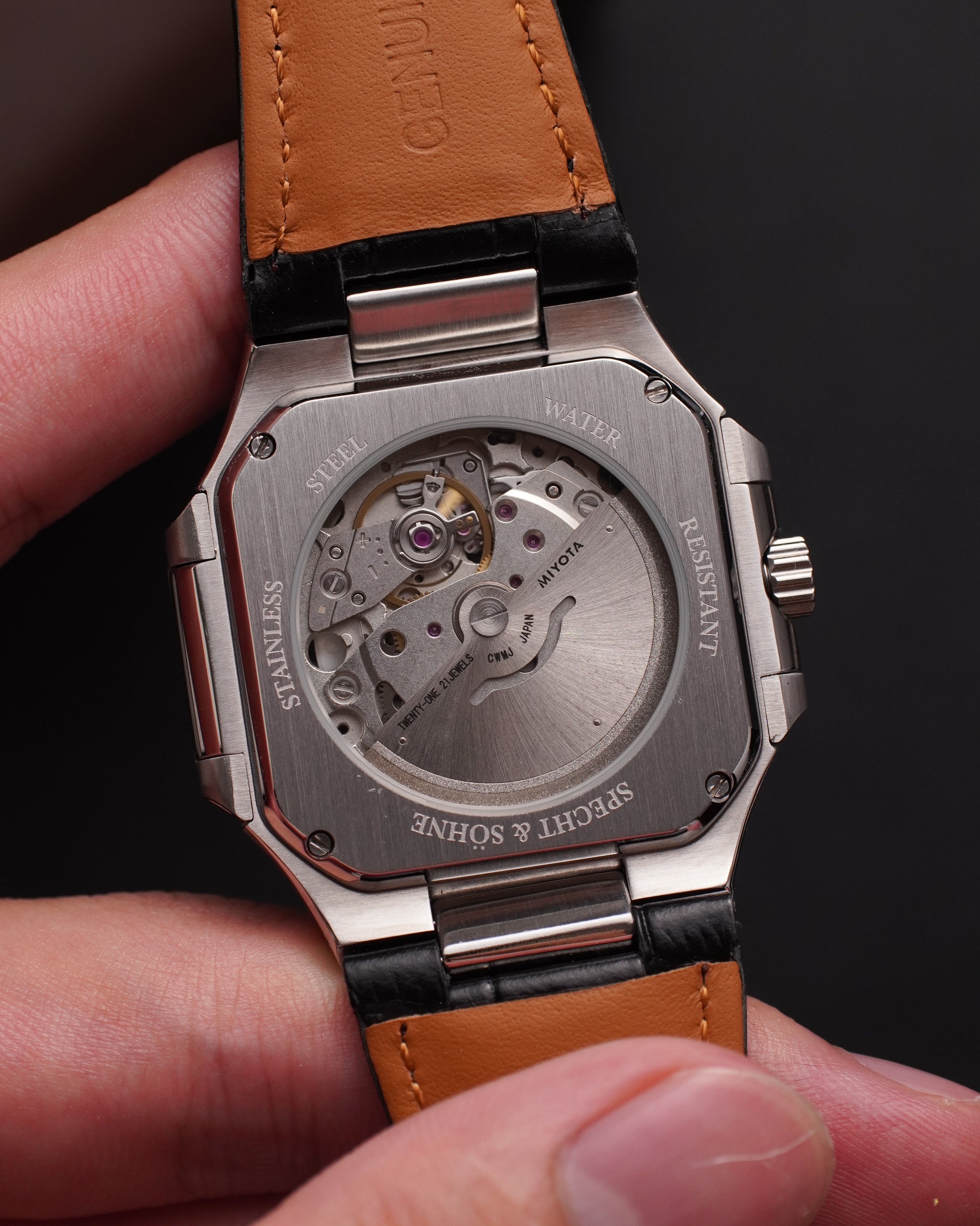 Specht & Söhne SP0028A4-L Automático — Esportivo 41mm, pulseira de couro, vista 8