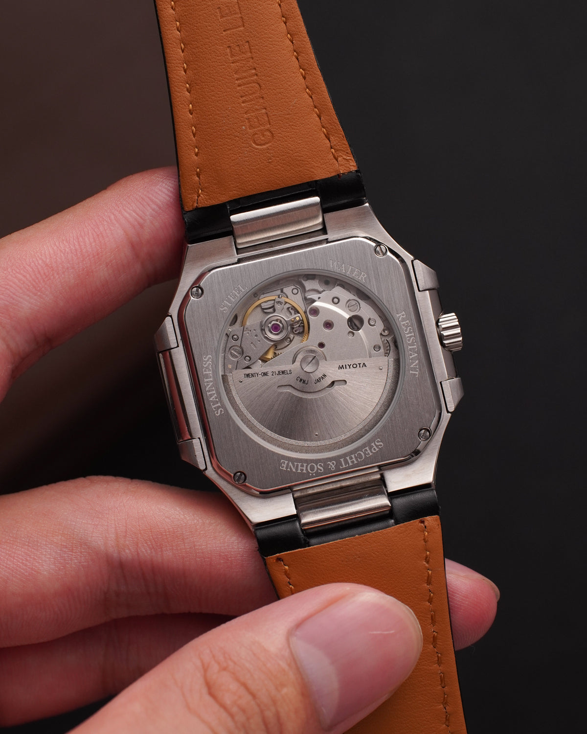 Specht & Söhne SP0028A3-L Automático — Esportivo 41mm, pulseira de couro, vista 8