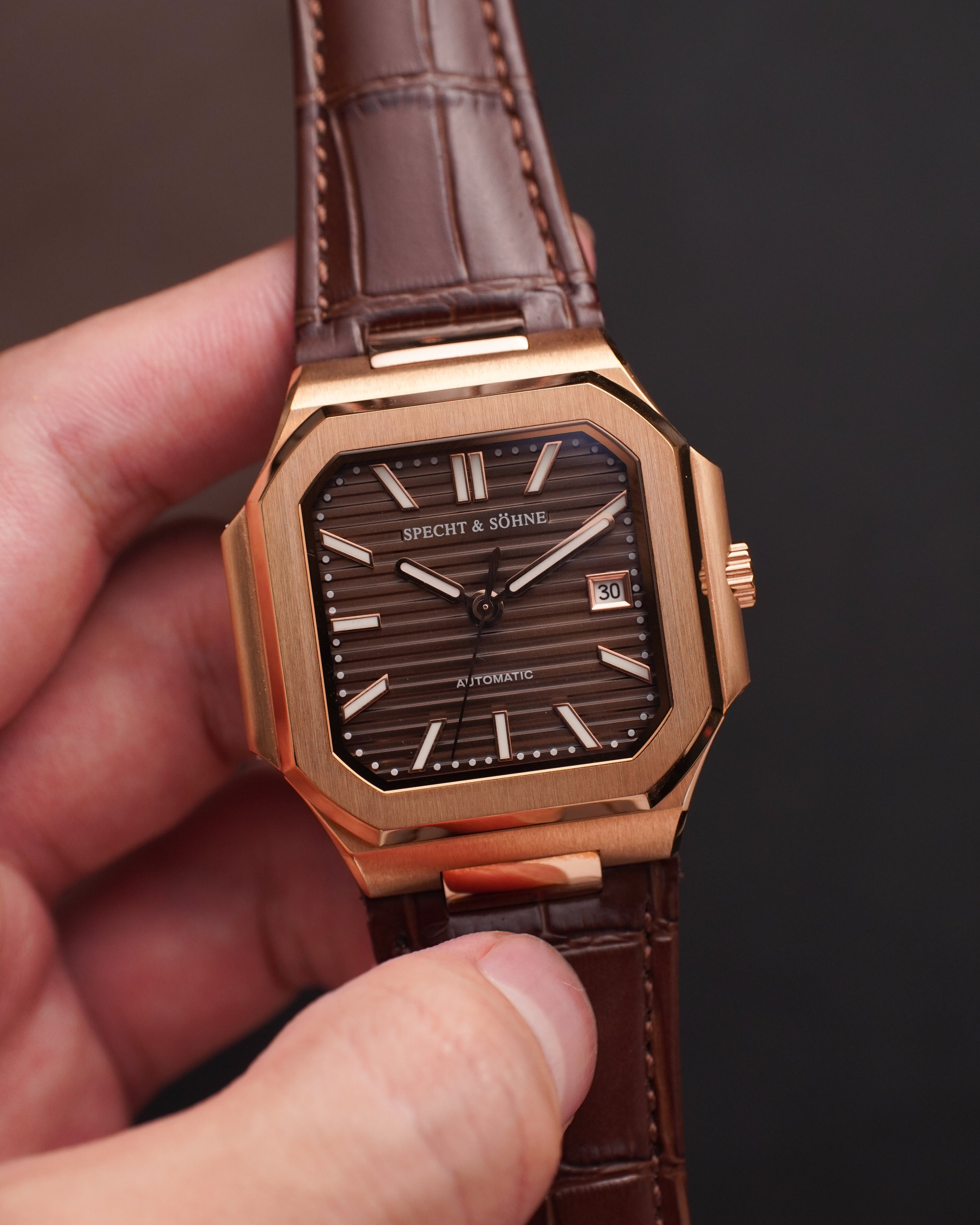 Specht & Söhne SP0028A8-L Automático — Esportivo 41mm, pulseira de couro, vista 2