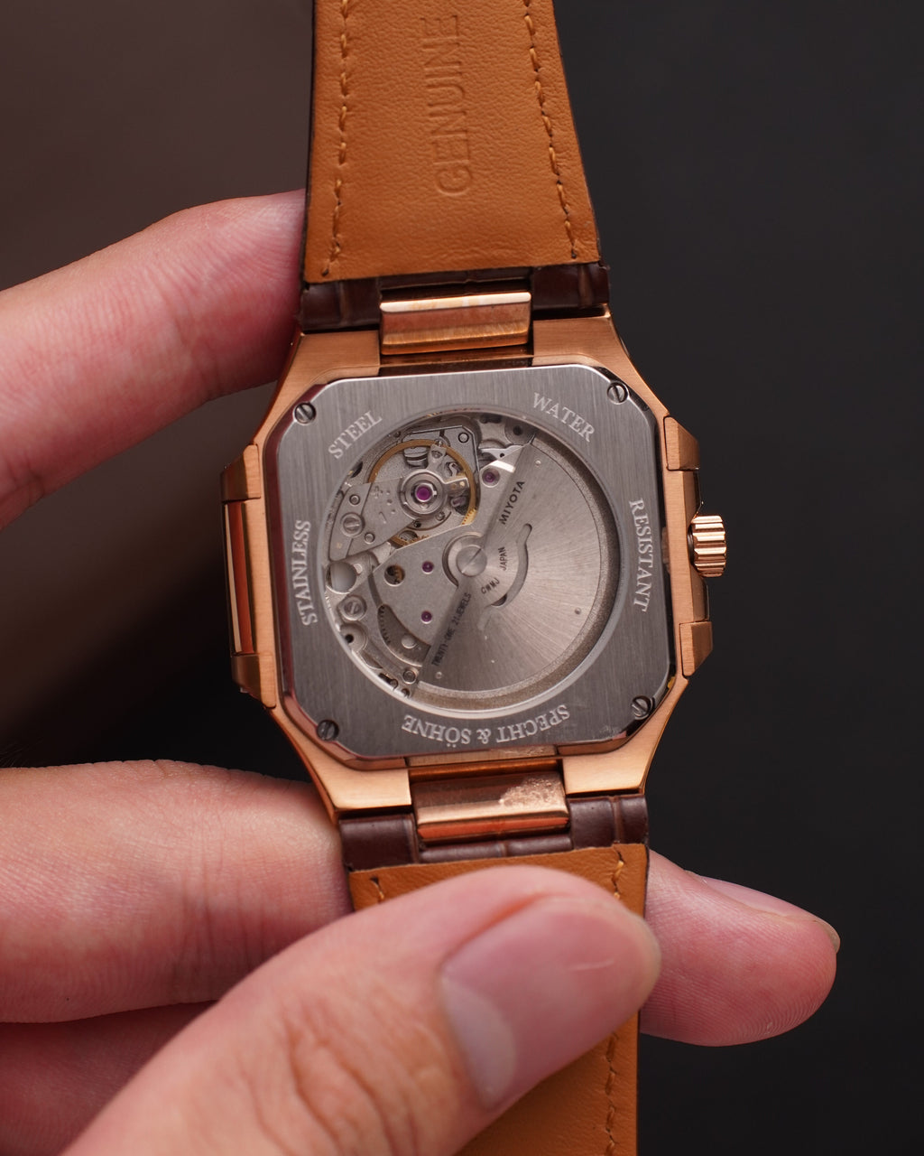 Specht & Söhne SP0028A8-L Automático — Esportivo 41mm, pulseira de couro, vista 8