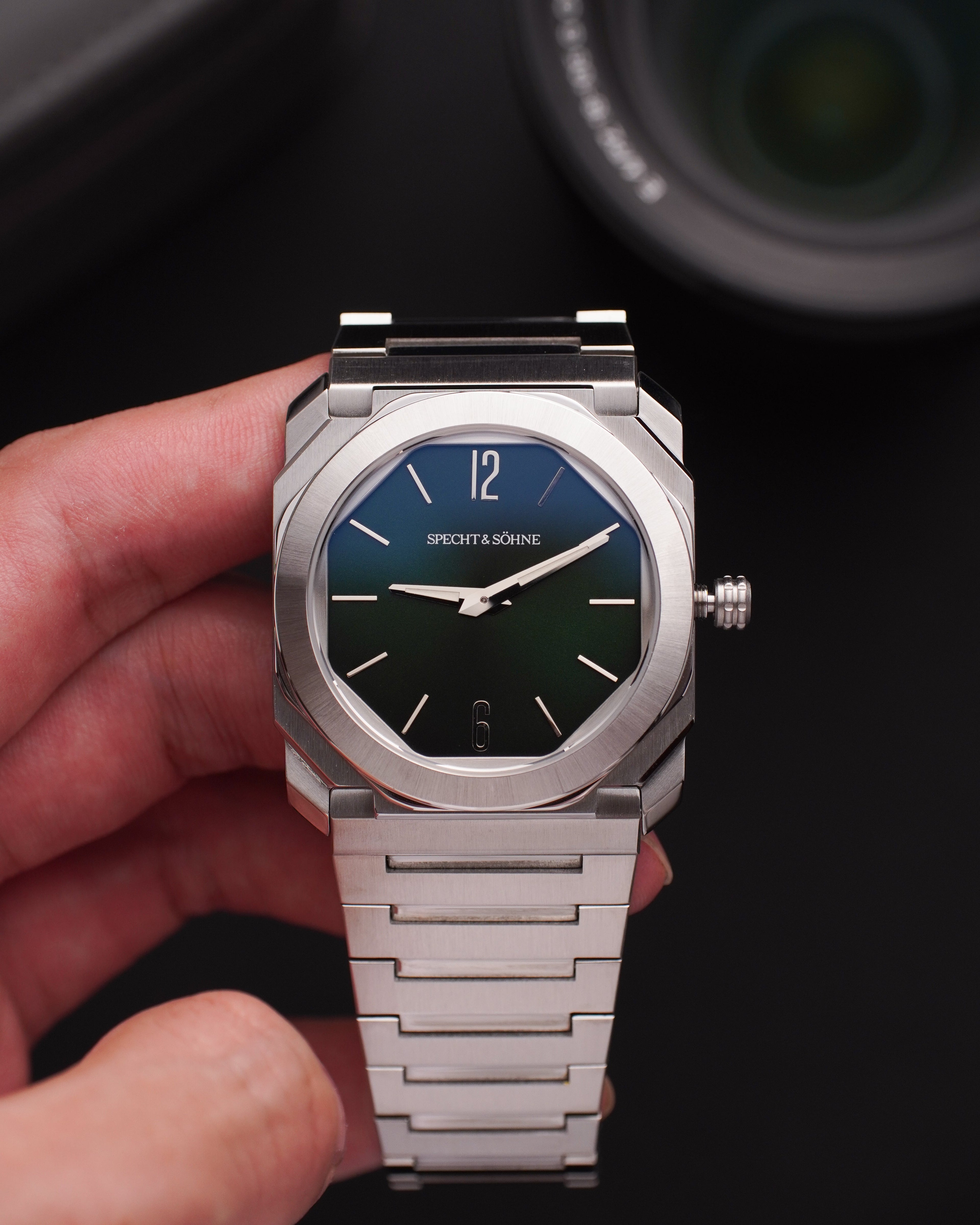 Specht & Söhne SP2654Q3 Quartz — Ultrafino 38mm, pulseira de aço, vista 2