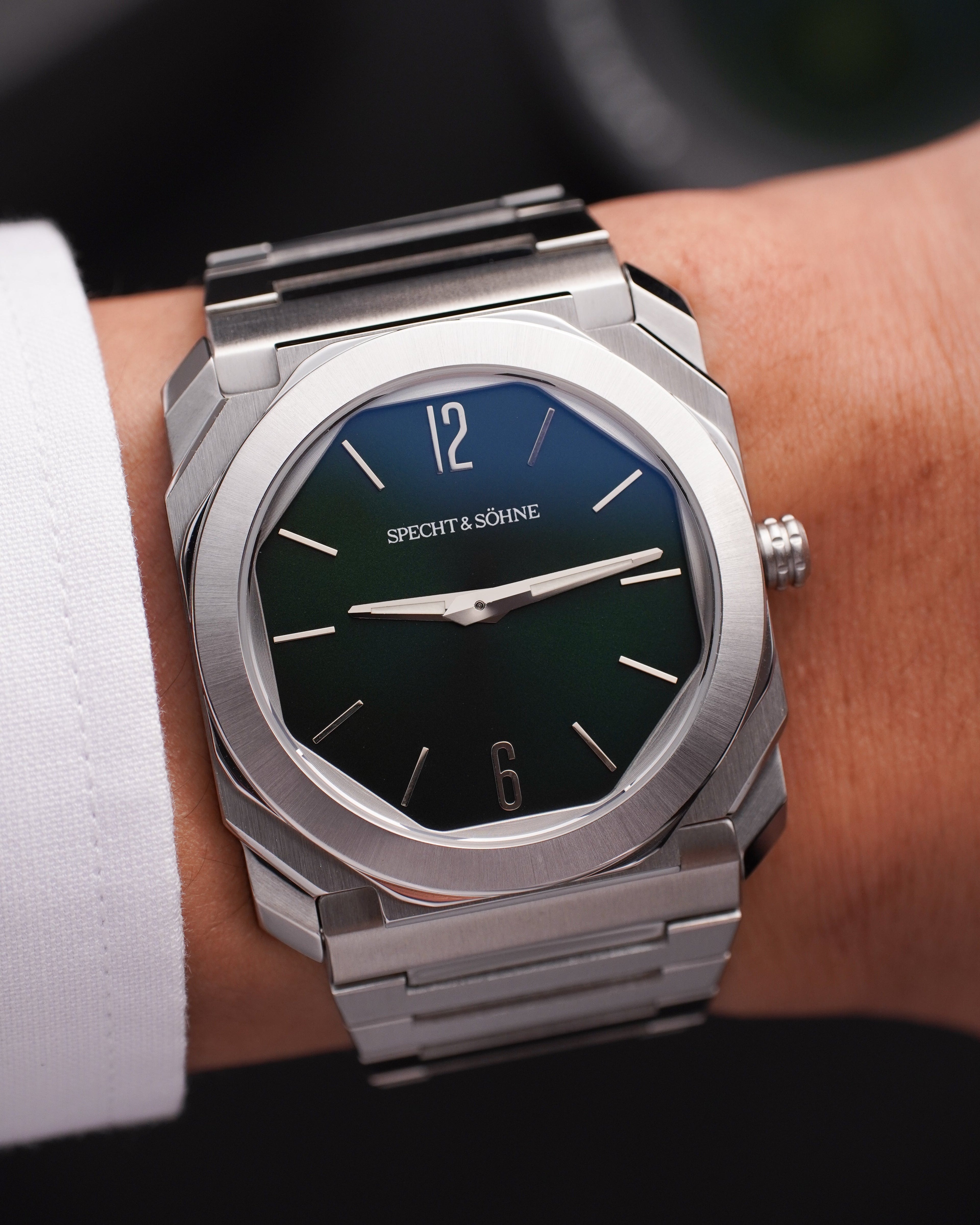 Specht & Söhne SP2654Q3 Quartz — Ultrafino 38mm, pulseira de aço, vista 4