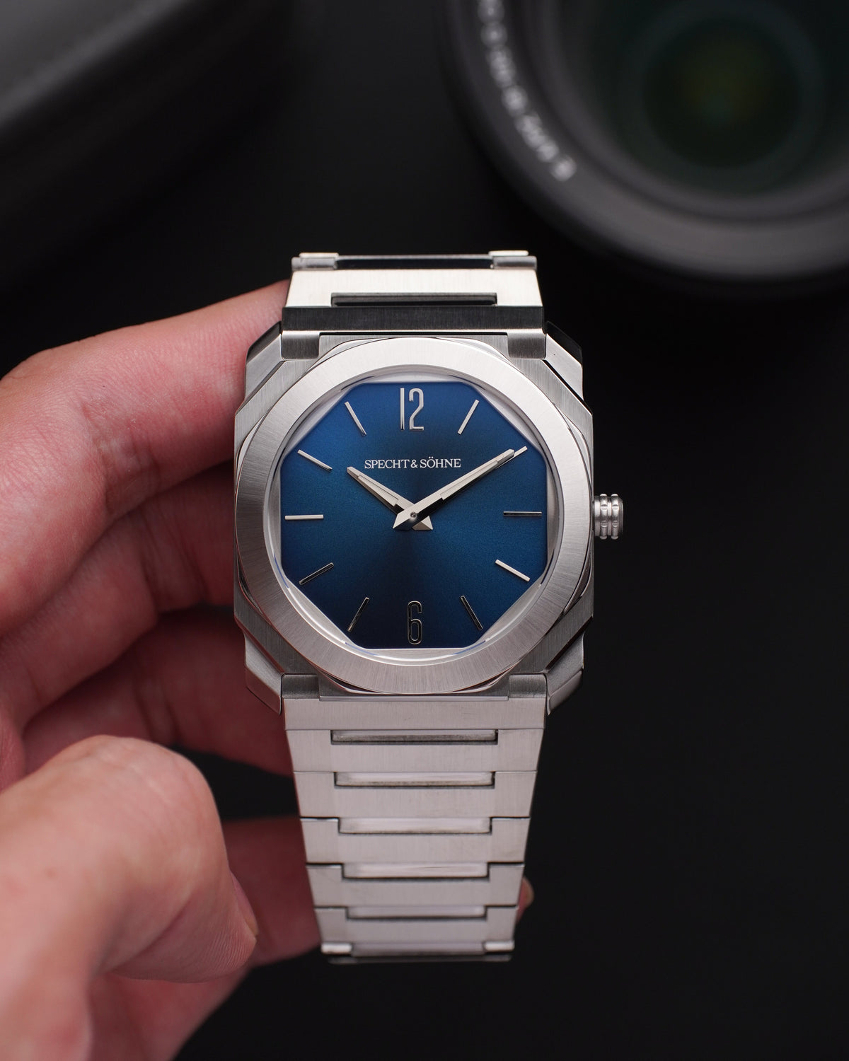 Specht & Söhne SP2654Q2 Quartz — Ultrafino 38mm, pulseira de aço, vista 2