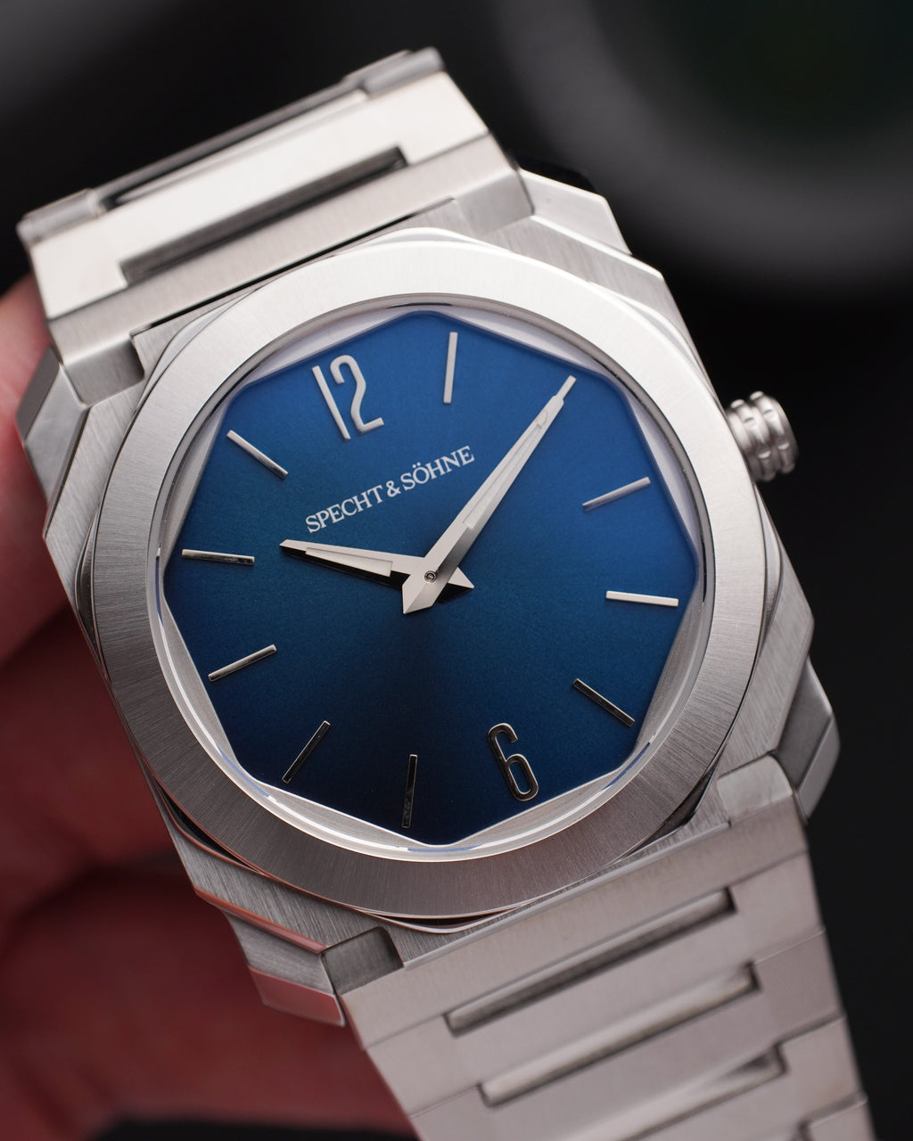 Specht & Söhne SP2654Q2 Quartz — Ultrafino 38mm, pulseira de aço, vista 6