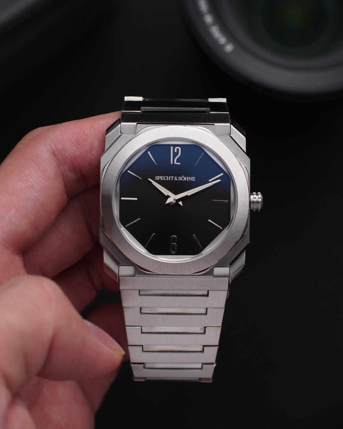 Specht & Söhne SP2654Q1 Quartz — Ultrafino 38mm, pulseira de aço, vista 2