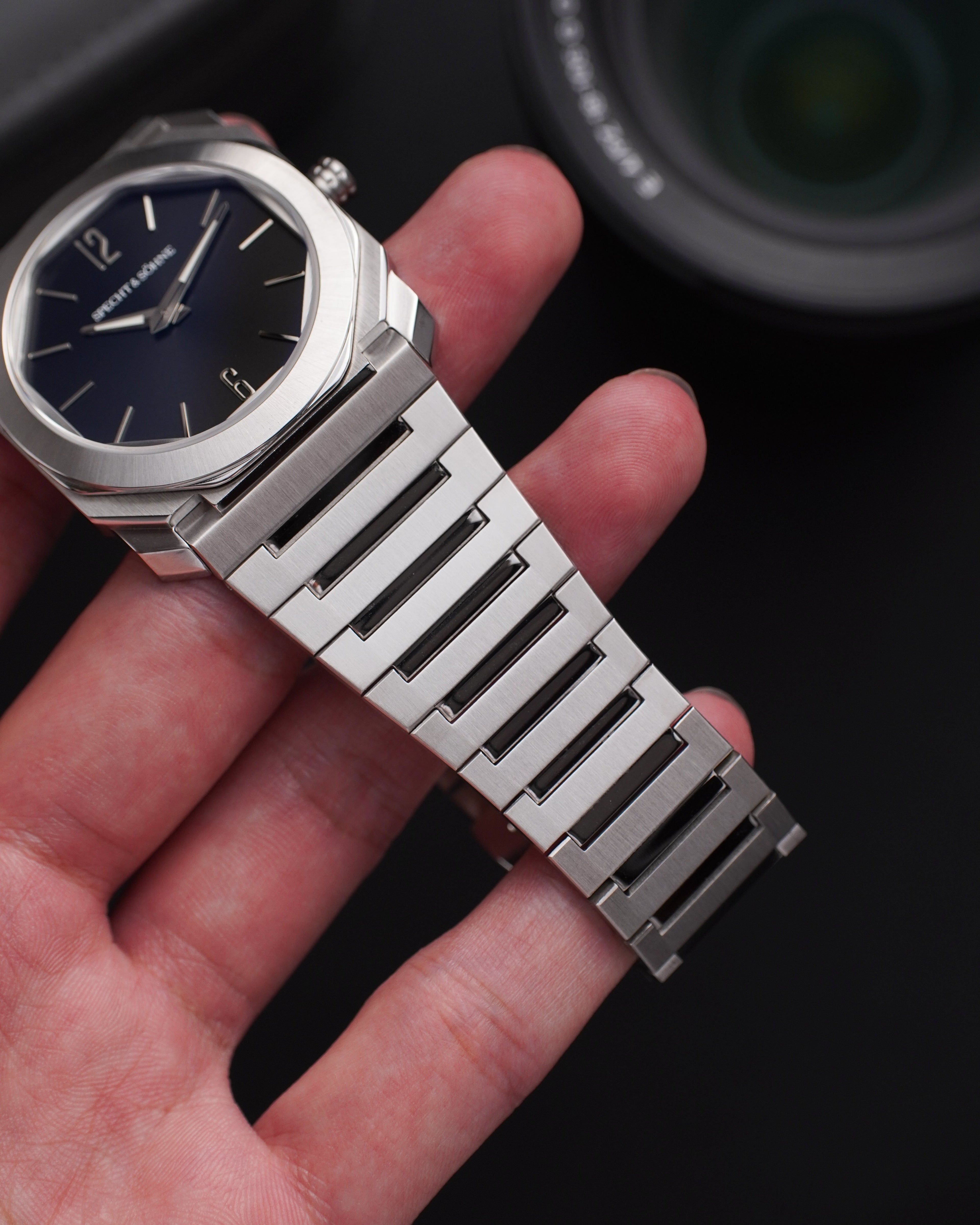 Specht & Söhne SP2654Q1 Quartz — Ultrafino 38mm, pulseira de aço, vista 12