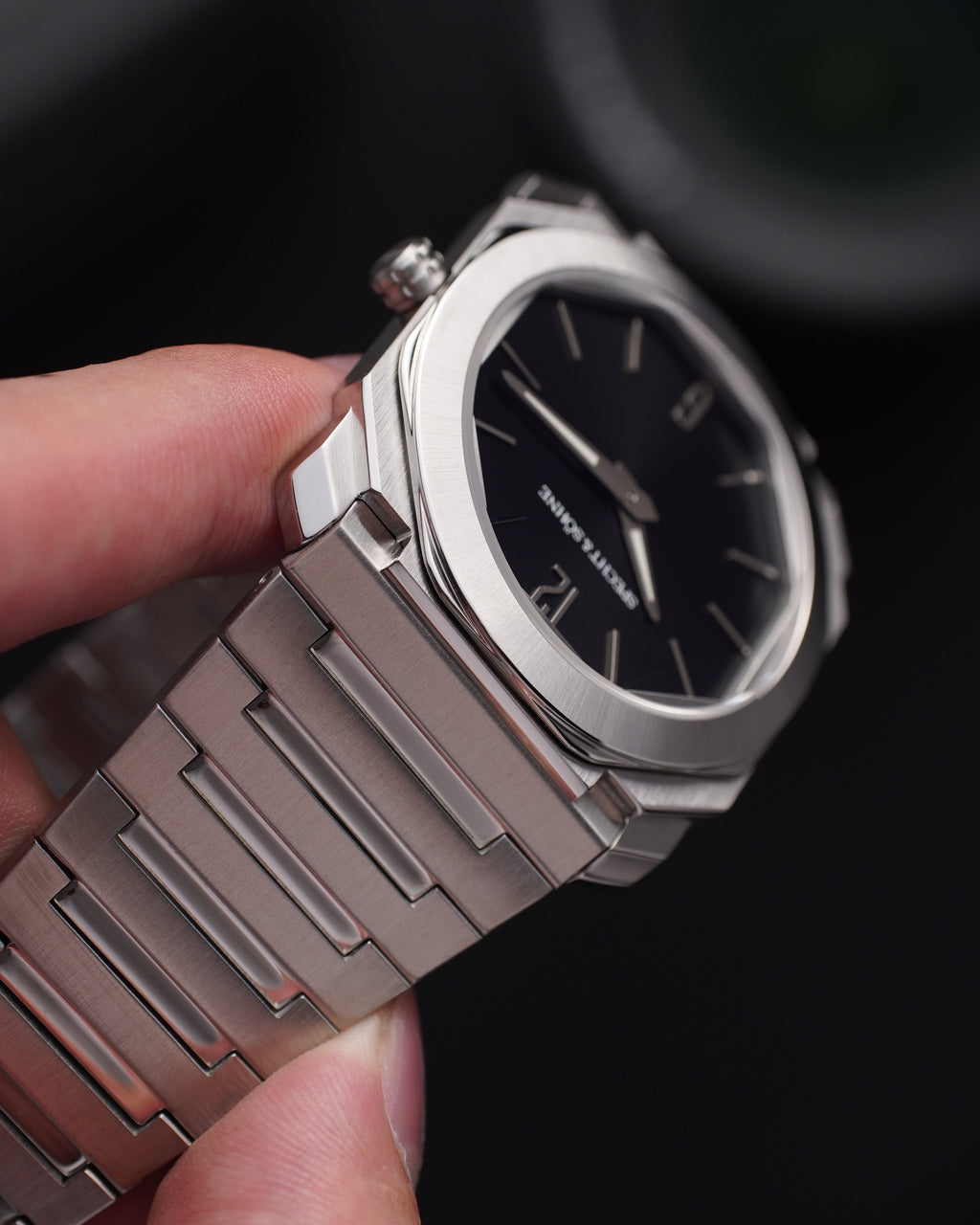 Specht & Söhne SP2654Q1 Quartz — Ultrafino 38mm, pulseira de aço, vista 7