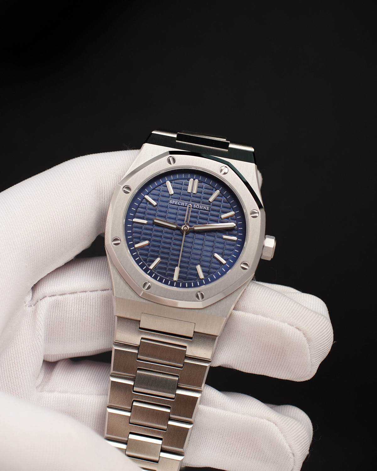 Specht & Söhne SP2646Q1 Quartz — Octogonal 38mm, pulseira de aço, vista 2