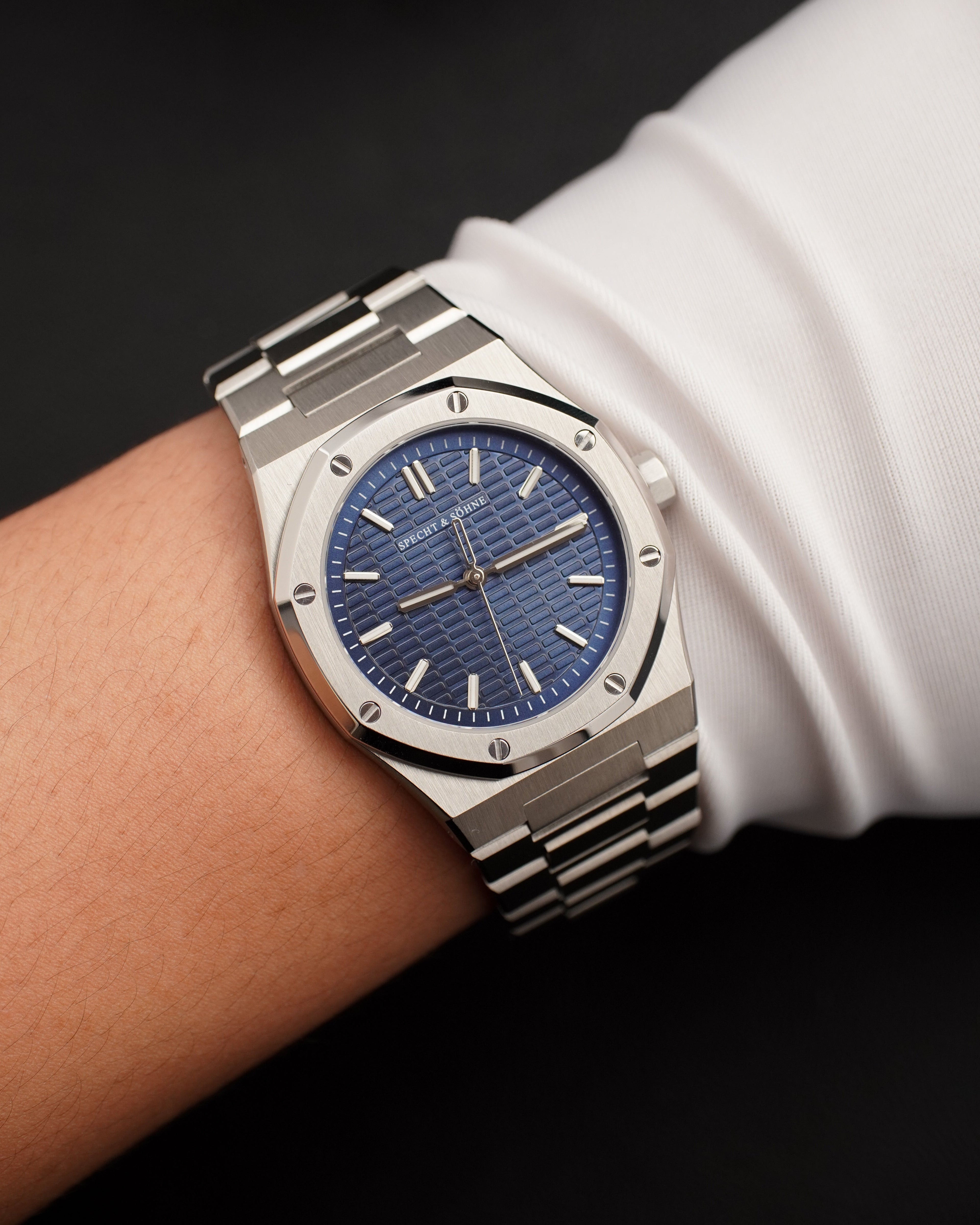 Specht & Söhne SP2646Q1 Quartz — Octogonal 38mm, pulseira de aço, vista 3