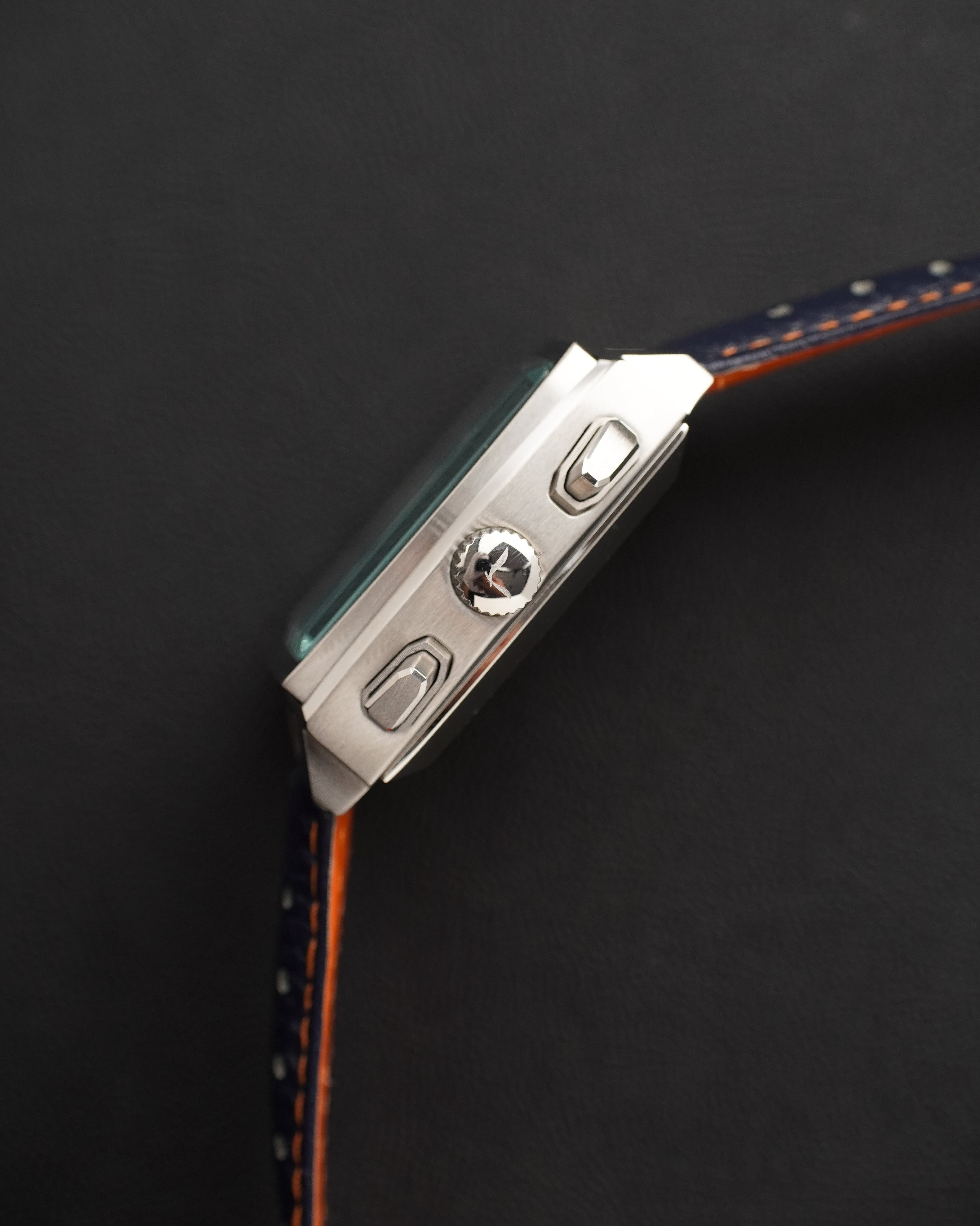 Specht & Söhne SP0009Q8 Quartz — Cronógrafo Quadrado 39mm, pulseira de couro, vista 7