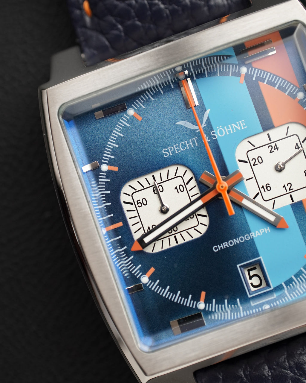 Specht & Söhne SP0009Q8 Quartz — Cronógrafo Quadrado 39mm, pulseira de couro, vista 5