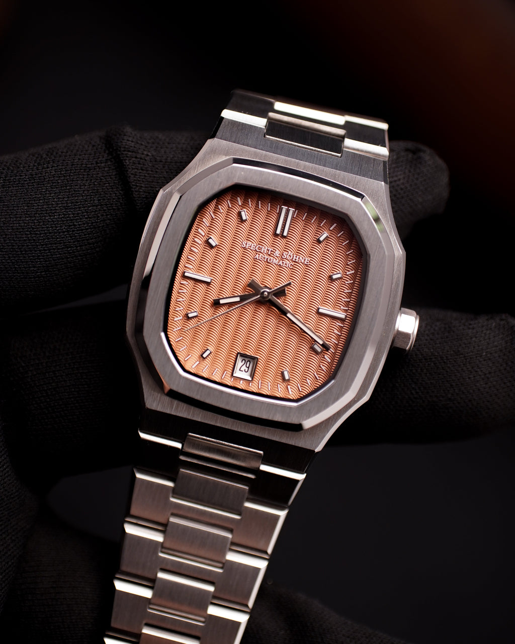 Specht & Söhne SP0017A1-V2 Automático — Integrado 37mm, pulseira de aço, vista 4