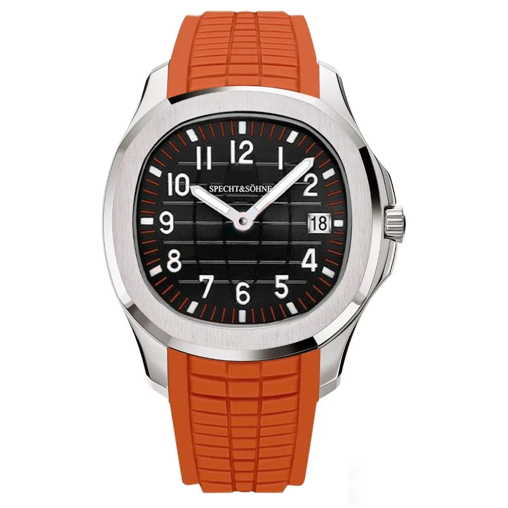 Specht & Söhne SP0008Q1 Quartz — Slim 41mm, pulseira de silicone, vista 4