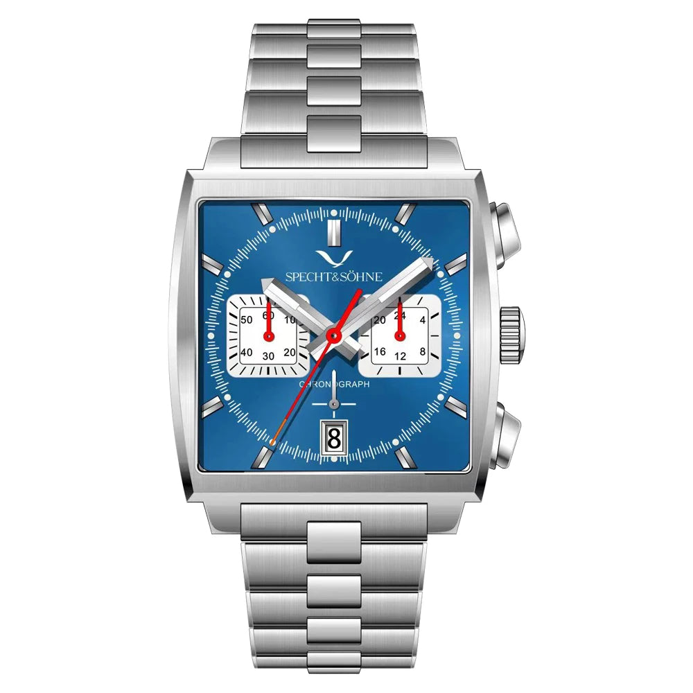 Specht & Söhne SP0009Q1-S Quartz — Cronógrafo Quadrado 39mm